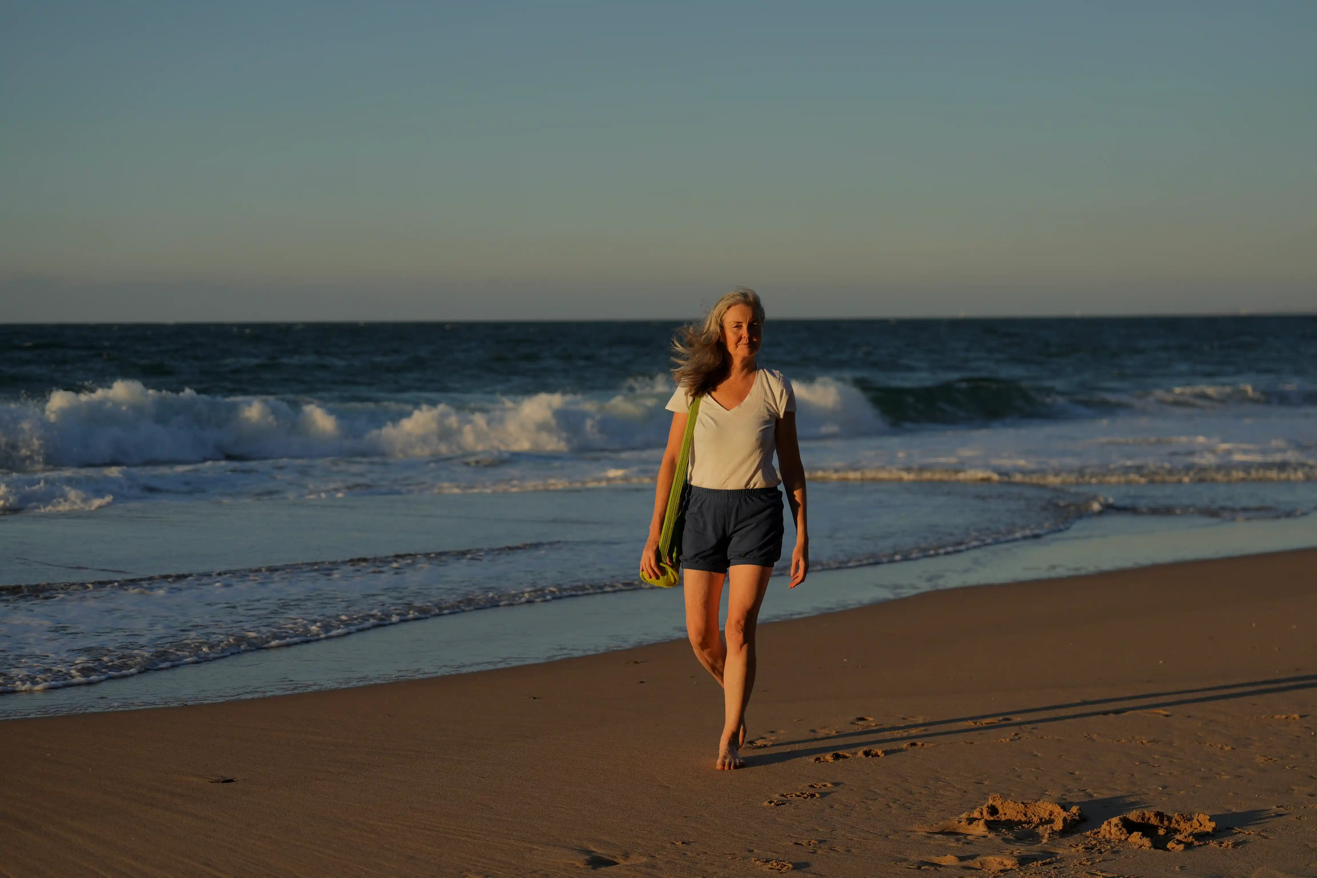 Iyengar Yoga practice by the coast